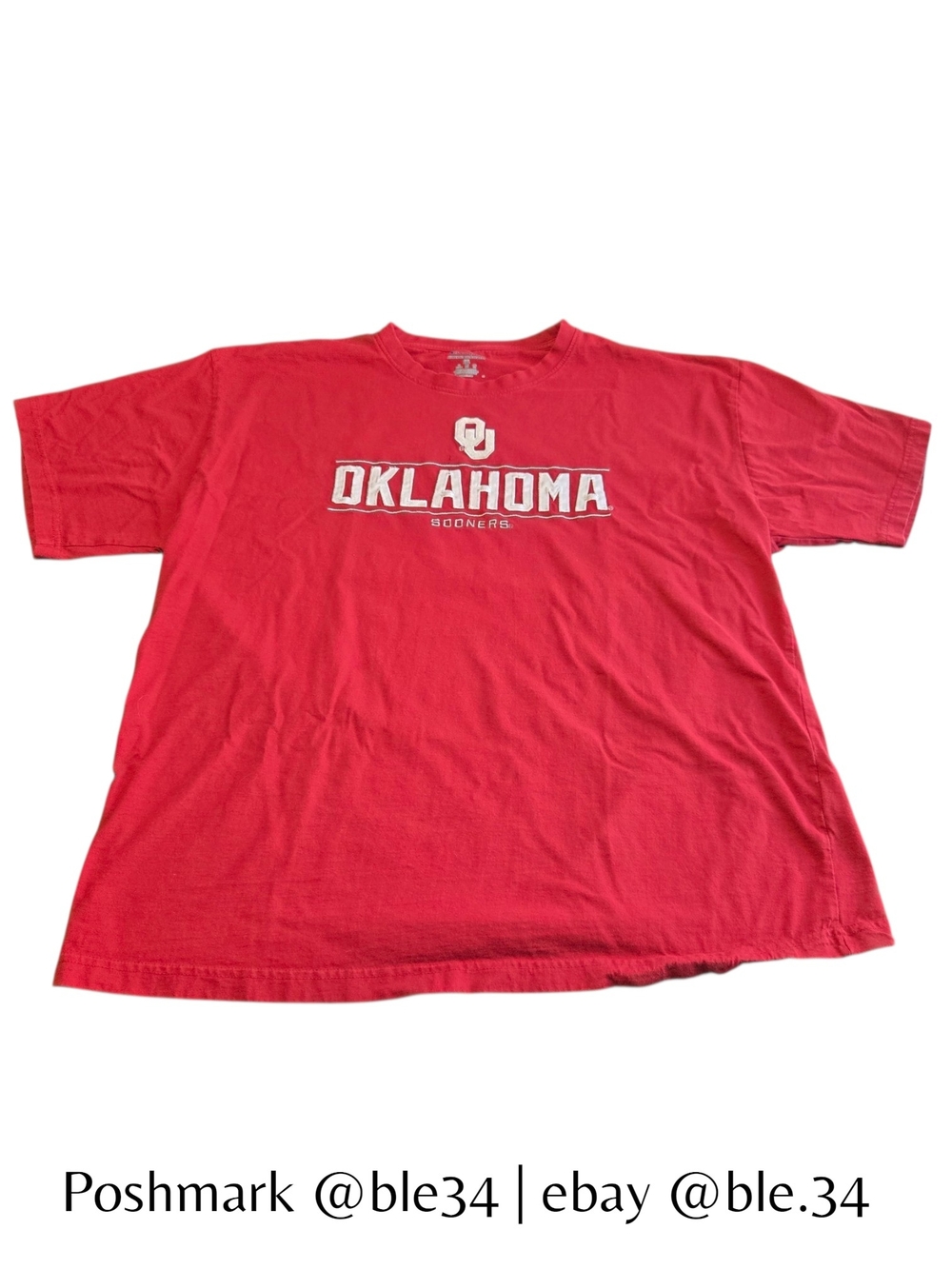 *SALE* Champion Oklahoma Sooners NCAA Red T-Shirt 100% Cotton College Team Shirt